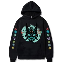 Hu Tao Zhongli Vintage Streetwear Wanderer Faruzan Nahida Xiao Cartoon Gothic Sweatshirt Genshin Impact Korean Style Y2k Hoodies