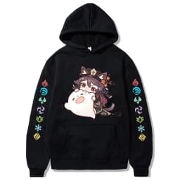 Hu Tao Zhongli Vintage Streetwear Wanderer Faruzan Nahida Xiao Cartoon Gothic Sweatshirt Genshin Impact Korean Style Y2k Hoodies