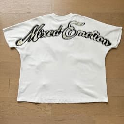 Mixed Emotion Embroidery Pearl Logo Sweatshirts Men Women Angel Print Tee 100% Cotton Streetwear Loose T-shirt