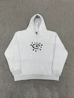 HOUZHOU Vintage Graphic Fleece Hoodies Women Oversized Casual Gray Sweatshirts Black Pullovers Hip Hop Streetwear Winter 2024