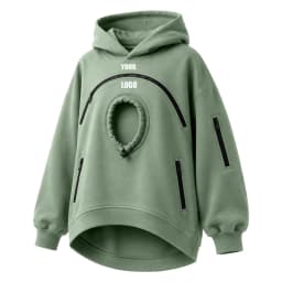 Personalized LOGO Customized Women's Hooded Pet Cat Pocket Casual Sweater Zipper Long Sleeve Hooded Fleece Top