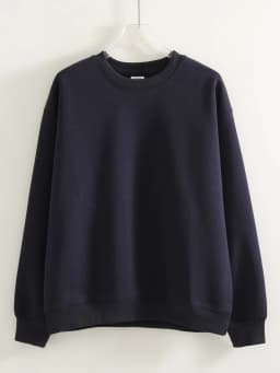 KarSaNy Oversize Sweatshirts For Women Autumn Crewneck Loose Pullovers Cotton Sports Tops Women Sweatshirts Navy Blue Casual