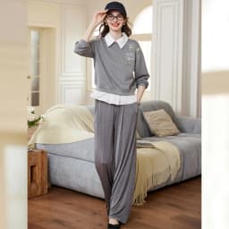 LOUIS YAO Beaded Floral Embellished Women's Sweatshirt 2026 Spring/Autumn Pullover Sweet Style Sequin-Detailed Loose-Fit Hoodies