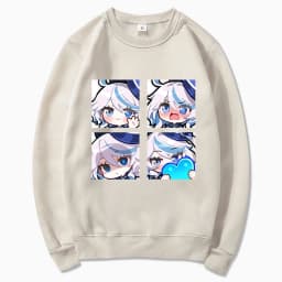Genshin Impact Furina Hoodie Women Aesthetic Graphic Kawaii Hoodies Woman Autumn Winter Casual Hooded Sweatshirts Anime Clothes