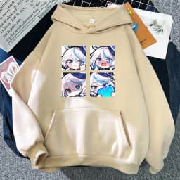 Genshin Impact Furina Hoodie Women Aesthetic Graphic Kawaii Hoodies Woman Autumn Winter Casual Hooded Sweatshirts Anime Clothes