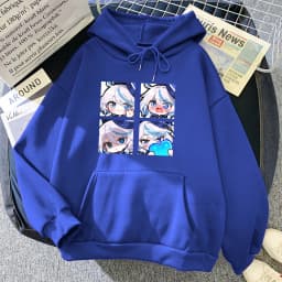 Genshin Impact Furina Hoodie Women Aesthetic Graphic Kawaii Hoodies Woman Autumn Winter Casual Hooded Sweatshirts Anime Clothes