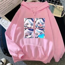 Genshin Impact Furina Hoodie Women Aesthetic Graphic Kawaii Hoodies Woman Autumn Winter Casual Hooded Sweatshirts Anime Clothes