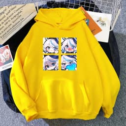 Genshin Impact Furina Hoodie Women Aesthetic Graphic Kawaii Hoodies Woman Autumn Winter Casual Hooded Sweatshirts Anime Clothes