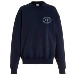 American Vintage Style Riding Club Printing Female Sweatshirts Navy Crewneck Oversize Cotton Pullover Ins Fashion 90's Jumper