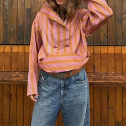Autumn New Pocket Loose Commute Sweatshirt Vintage Stripe Contrast Color Printed Pullovers Elegant Long Sleeve Stand Collar Tops