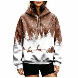 Women Fall And Winter Hoodie With Pet Pouch Oversized Pocket Colorful Print Sweatshirt For Dogs And Long Hoodie Dress plus Size