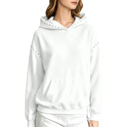 Women Winter Fashion Pullover Hooded Sweater With Metal And Pocket Hooded Pullover Shirt Hooded Sweatshirt with Pockets Women