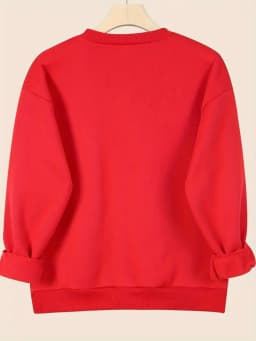 Ladies' Autumn and Winter Loose Casual Comfortable MAMA Letter Pattern Printed Thick Long-Sleeved Round Neck Hoodie Pullover