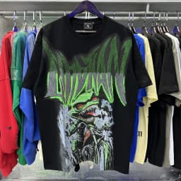 Mixed Emotion Streetwear Summer Angel Baby Rhinestone Loose Pure Cotton Shiirt for Men Women Hip Hop Tops