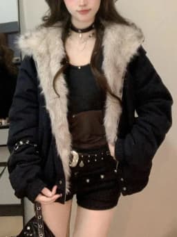 Winter Hoodie Coat Women Academia Y2k Streetwear Long Sleeve Sweatshirts Grunge Pullovers 2000s Lambs Wool Jacket New Chic