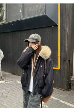 American Retro Jacket Hooded Women Casual Faux Fur Pure Color Vintage Longe Sleeve Sweatshirt Aesthetics Parkas Autumn Clothing