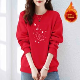 High-End 100% Cotton Pure Ink Hoodie Women's Spring Autumn New Lazy Style Thin Print Loose Top Coat Casual Comfortable Fit