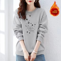 High-End 100% Cotton Pure Ink Hoodie Women's Spring Autumn New Lazy Style Thin Print Loose Top Coat Casual Comfortable Fit