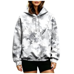 Women Fall And Winter Hoodie With Pet Pouch Oversized Pocket Colorful Print Sweatshirt For Dogs And Cats Womens Hoodies Zipper
