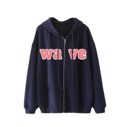 Women's Hoodie Sweatshirt Thickened Fleece Loose Fit Hooded Cardigan Coat Korean Style Commute Long Sleeve Cotton Polyester