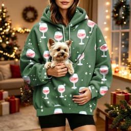 Womens Pet Pouch Hoodie Cozy Flannel Cat And Dog Oversized Hoodies Comfy Hoodies Women
