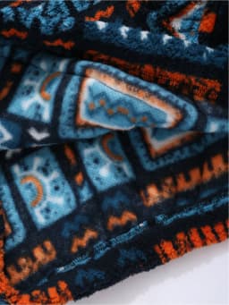 Women's Aztec national printing ultra-fine Austrian fleece hooded fashion sweater