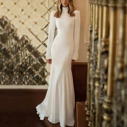 Msikoods Muslim Long Sleeves Wedding Dresses 2026 Long Sleeves Mermaid Bridal Dresses Modest Wedding Brides Gown Customized