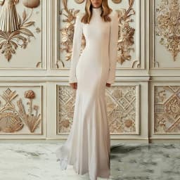 Msikoods Muslim Long Sleeves Wedding Dresses 2026 Long Sleeves Mermaid Bridal Dresses Modest Wedding Brides Gown Customized
