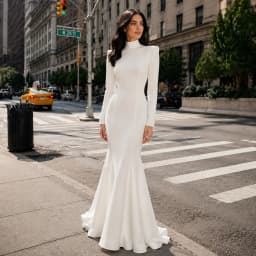 Msikoods Muslim Long Sleeves Wedding Dresses 2026 Long Sleeves Mermaid Bridal Dresses Modest Wedding Brides Gown Customized