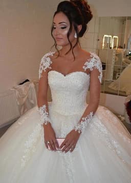 Customized Vestidos De Noiva 2025 Long Sleeves Wedding Dresses Ball Gowns robe de mariage Modest Beautiful Dress Bridal Gowns