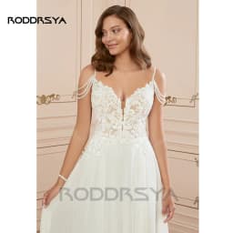 RODDRSYA Boho Wedding Dress for Women 2026 Sweetheart Beach Lace Bridal Dresses Backless Vestidos De Novia Chiffon Customized
