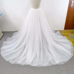 Ivory Tulle Wedding Detachable Skirt Removable Train for Evening Dresses 4 Layers Boho Bridal Overskirt