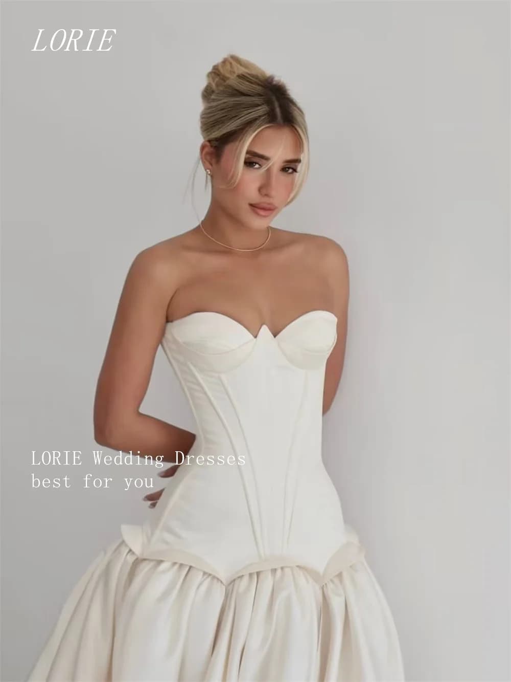 LORIE Luxury A Line Civil Wedding Dress Minimalist Sweetheart Bridal Dresses Elegant Sleeveless Wedding Gown Customized 2026