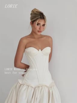 LORIE Luxury A Line Civil Wedding Dress Minimalist Sweetheart Bridal Dresses Elegant Sleeveless Wedding Gown Customized 2026