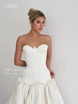LORIE Luxury A Line Civil Wedding Dress Minimalist Sweetheart Bridal Dresses Elegant Sleeveless Wedding Gown Customized 2026