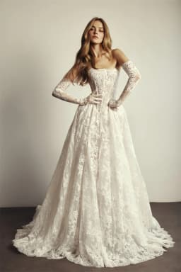 Kyoto Customized White Exquisite Lace Appliques Wedding Dress A-Line Lace-up Back Vestidos De Noche Court Train Robe De Mariée
