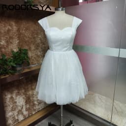 RODDRSYA Mini Wedding Dresses For Women Sparkling Tulle A-line Vestidos De Novia Princesa Sweetheart Off Shoulder Bride Party