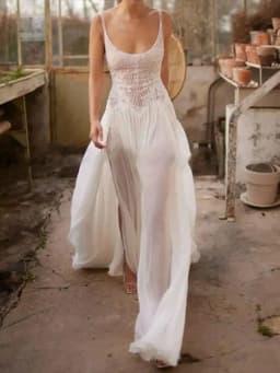 Classic Scoop Collar Sleeveless Pleat Straight Wedding Dresses Bridal Gowns Customized