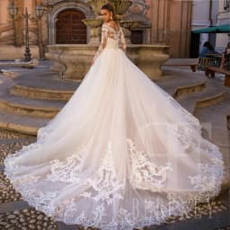 BEBEKEY Elegant Lace Wedding Dress With DetachableTrain Mermaid Wedding Party Gown Customized Bridal Dresses Formal Gowns