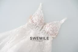 SWEMILE Fashion Aline Wedding Dresses V-neck Custom-Made Court Train Appliques Sleeveless Robe De Mariée Engagement Plus Size