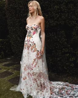 Kyoto Off Shoulder Colorful Floral Embroidery Wedding Dress Puffy Sleeves vestidos de novia Customized Low Back Bridal Gown 2025