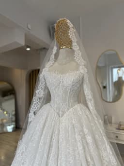 Luxury Lace Wedding Dress Vestido De Novia Princess Ball Gown Long Sleeve Elegant Bridal Dress for Women