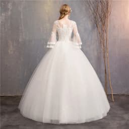 Vintage Wedding Dresses 2024 New Cheap Wedding Dress Full Flare Sleeve Lace Embroidery Princess Vestido De Noiva Customized