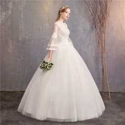 Vintage Wedding Dresses 2024 New Cheap Wedding Dress Full Flare Sleeve Lace Embroidery Princess Vestido De Noiva Customized