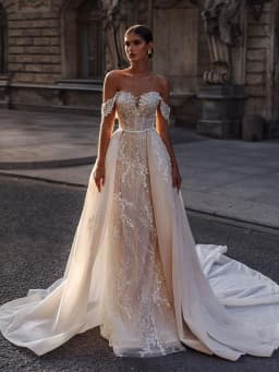 Luxury Wedding Gowns Sequin Lace Appliques Ivory Corset Bride Dress With Detachable Train Women 2024 Wedding Dresses