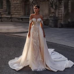 Luxury Wedding Gowns Sequin Lace Appliques Ivory Corset Bride Dress With Detachable Train Women 2024 Wedding Dresses