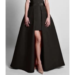 Modern Black Satin Detachable Wedding Train Purple Removable Bridal Overskirt Pink Formal Party Skirt Customized