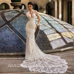 Court Train Mermaid Wedding Dress Customized Long Sleeves Illusion Applique Back Zipper Buttons Lace Bridal Gown Robe Mariee
