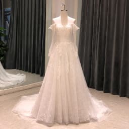 SL-7109 Customized wedding dresses long sleeve beads lace illusion neck crystal bridal wedding dress tulle vintage bride gown