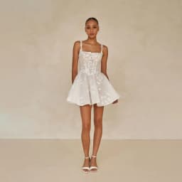 Customized Short Mini Lace Flowers Wedding Dresses Classic Square Neck Sleeveless Bride Gown For Women Vestidos De Novia
